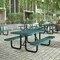 Flash Furniture Mantilla Rectangle Picnic Table, Green, Expanded Metal Mesh Top, Black Frame W/ Anchors, 72-1/4 in L SLF-EML72-H48L-GN-GG - alternate 1